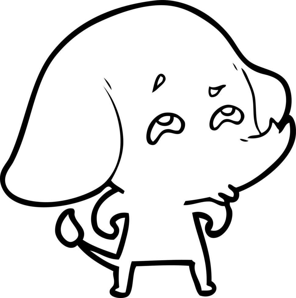 cartoon elephant remembering vector