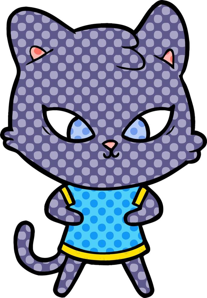 cute cartoon cat vector