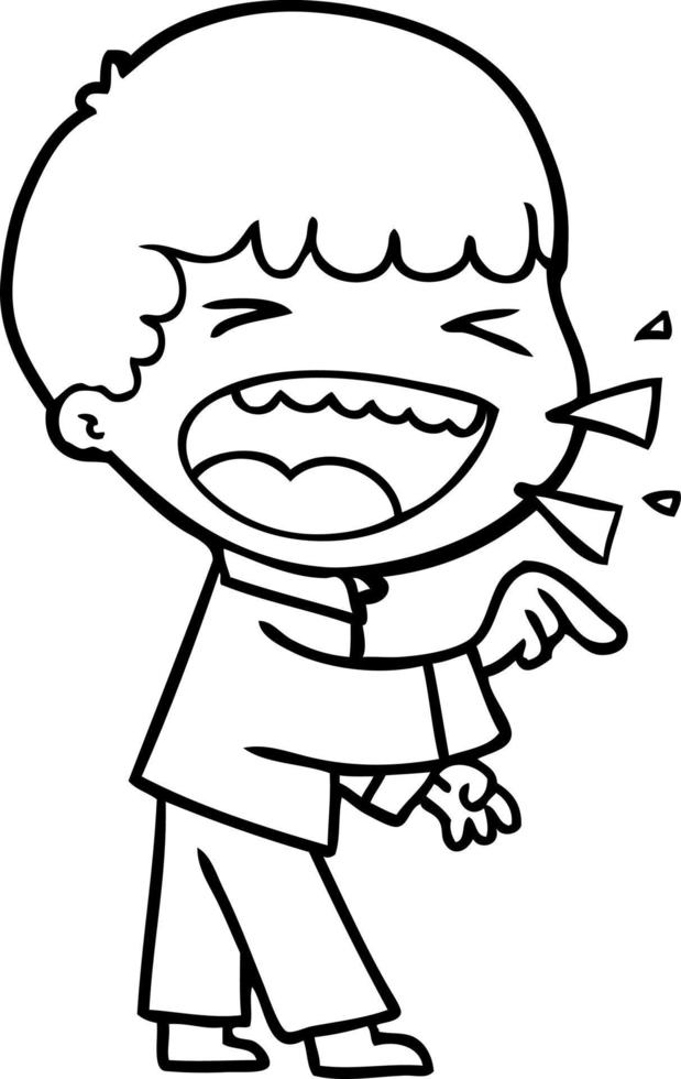 cartoon laughing man vector