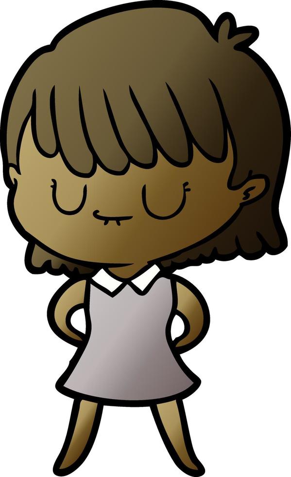 Vector cartoon woman