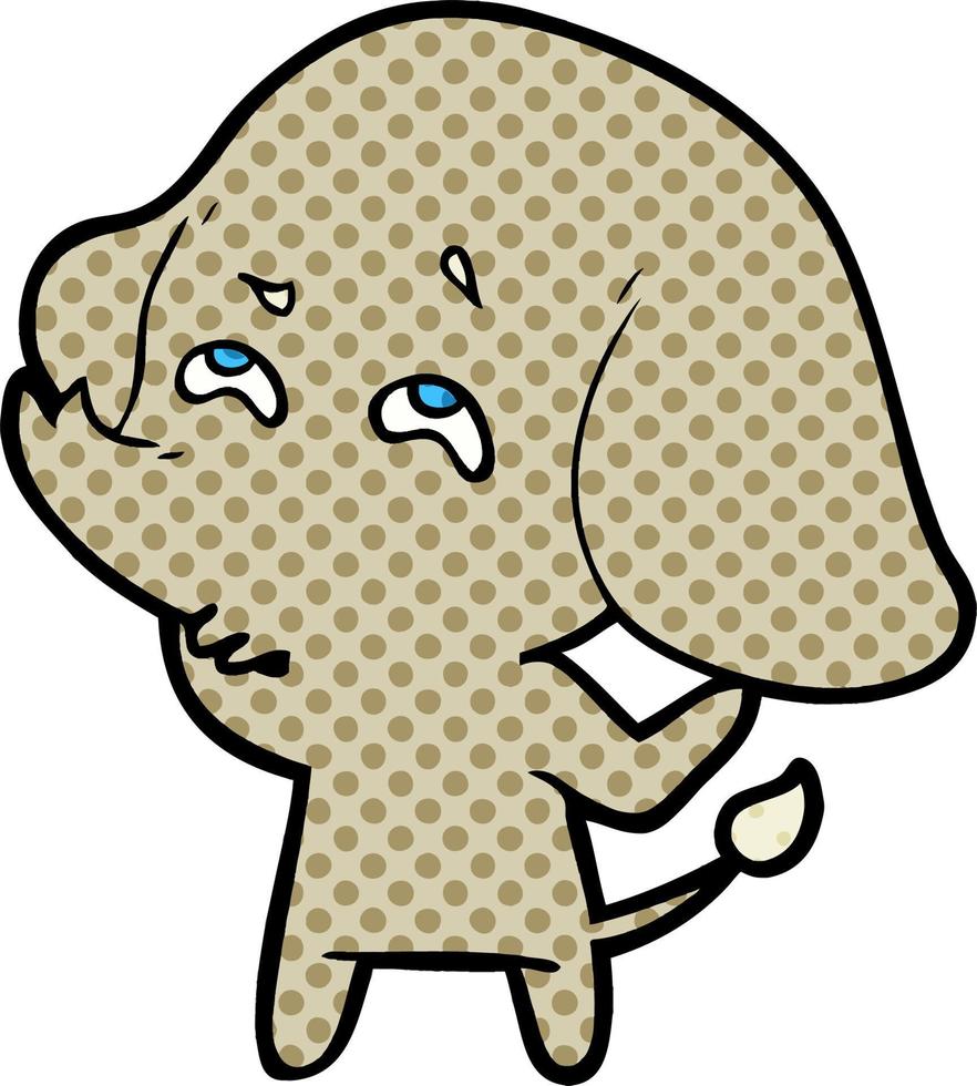 cartoon elephant remembering vector