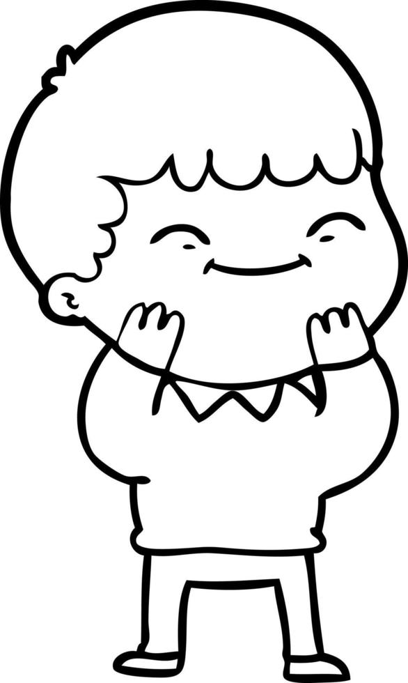 cartoon happy boy vector