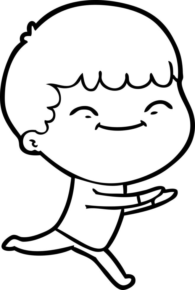 cartoon happy boy vector