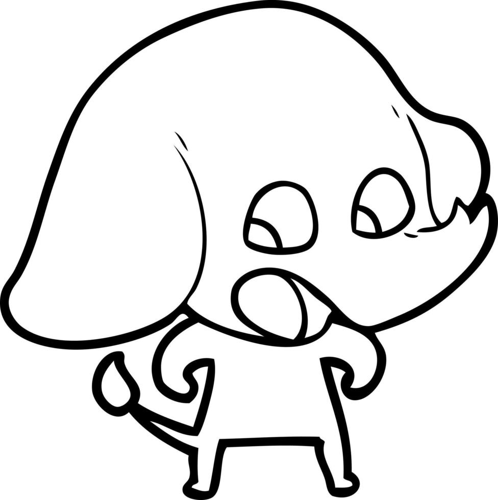 cute cartoon elephant vector