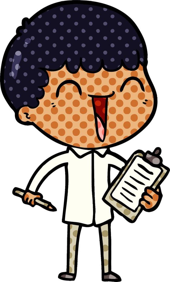 cartoon happy man vector