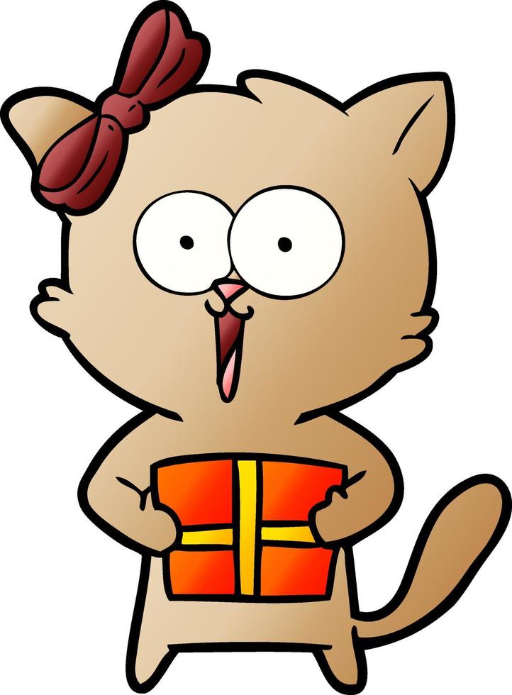 Vector cartoon cat