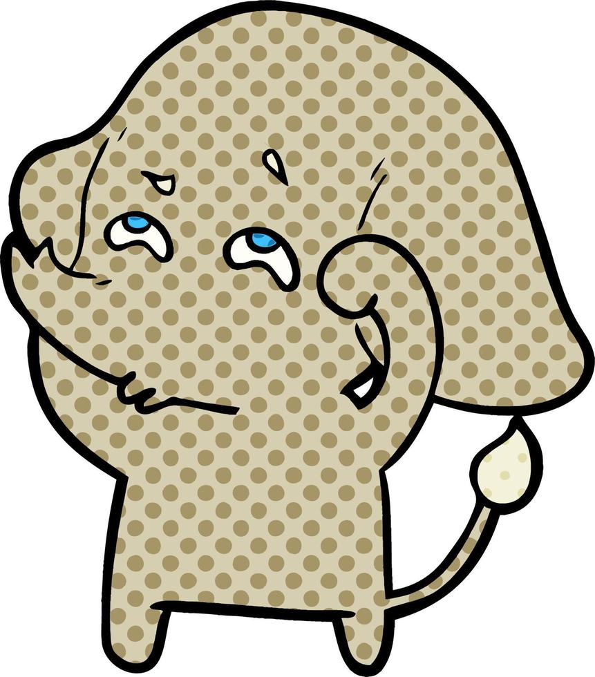 cartoon elephant remembering vector