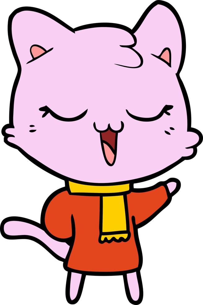 Vector cartoon cat