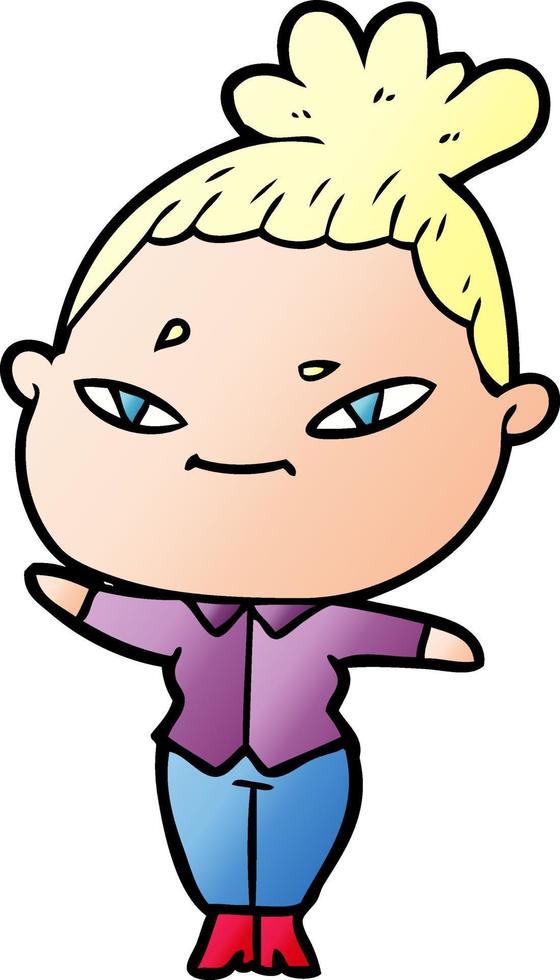 Vector cartoon woman