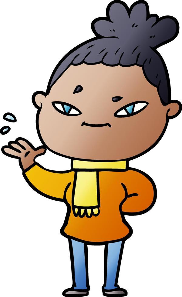 Vector cartoon woman