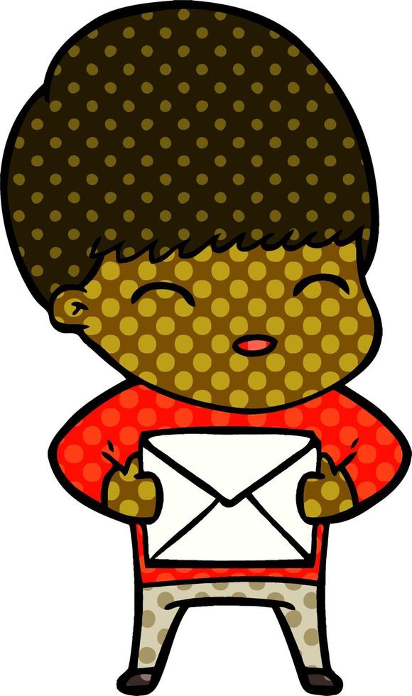 happy cartoon boy vector