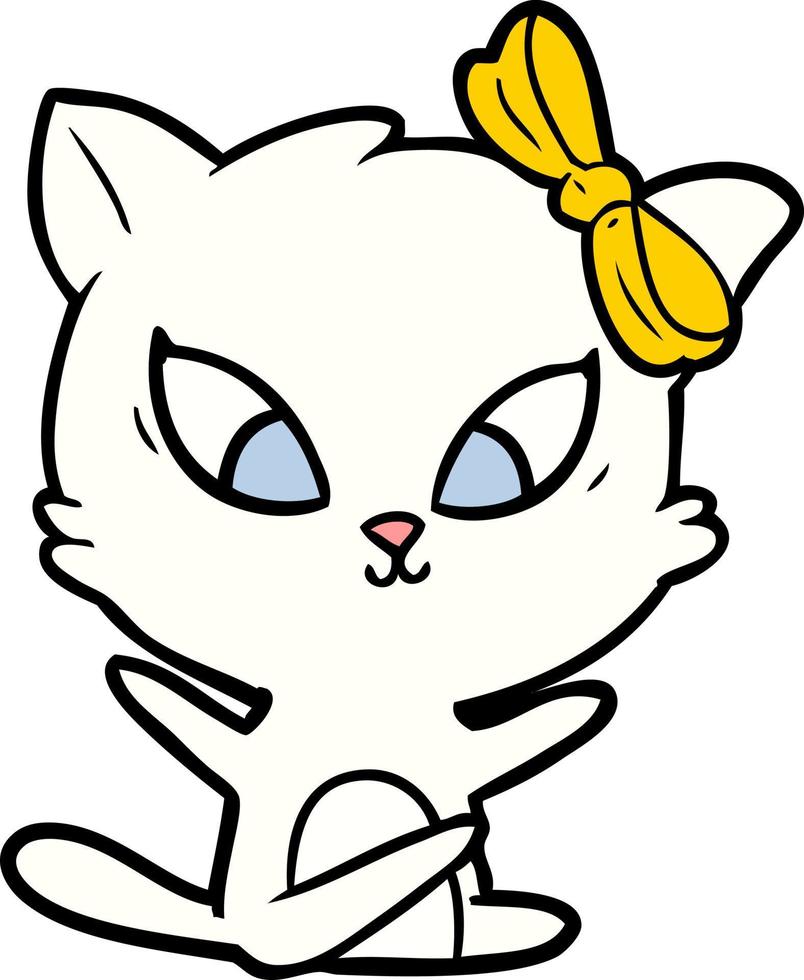 Vector cartoon cat