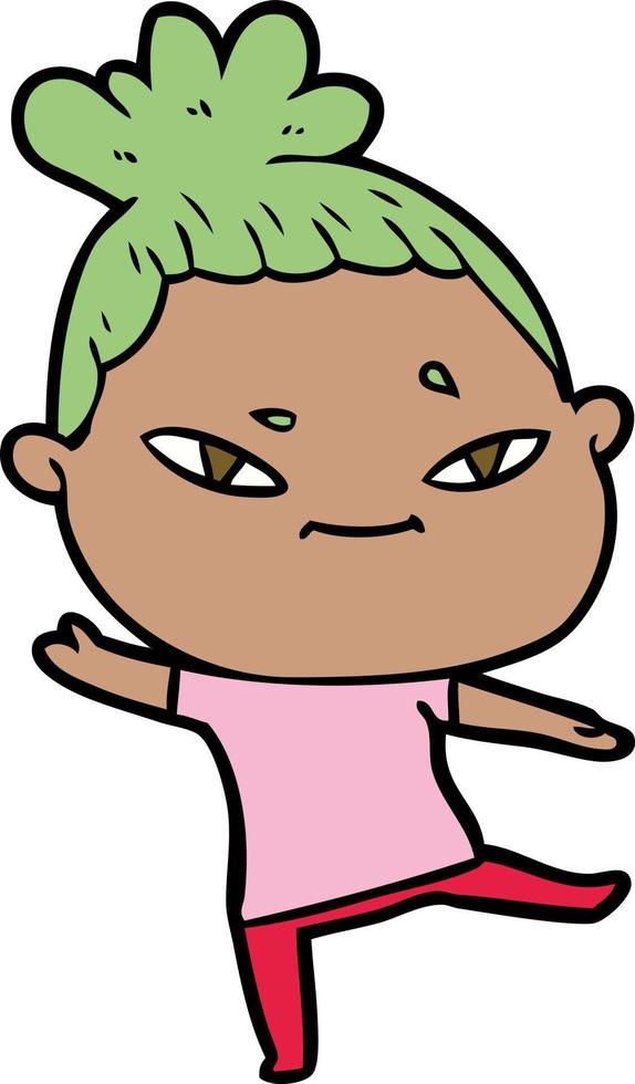 Vector cartoon woman