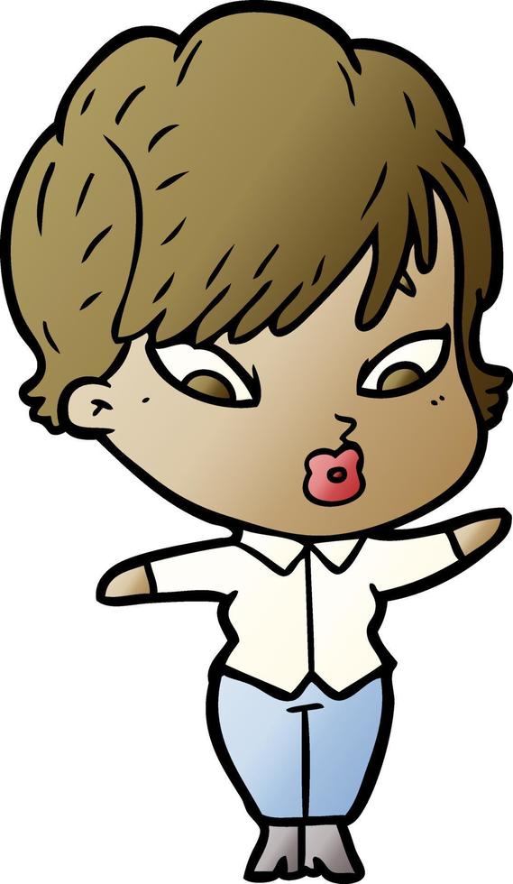 Vector cartoon woman