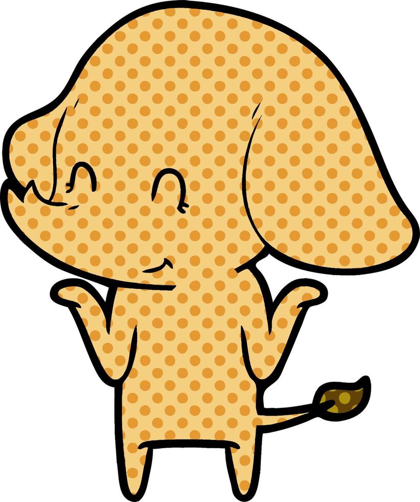 elefante de dibujos animados lindo vector