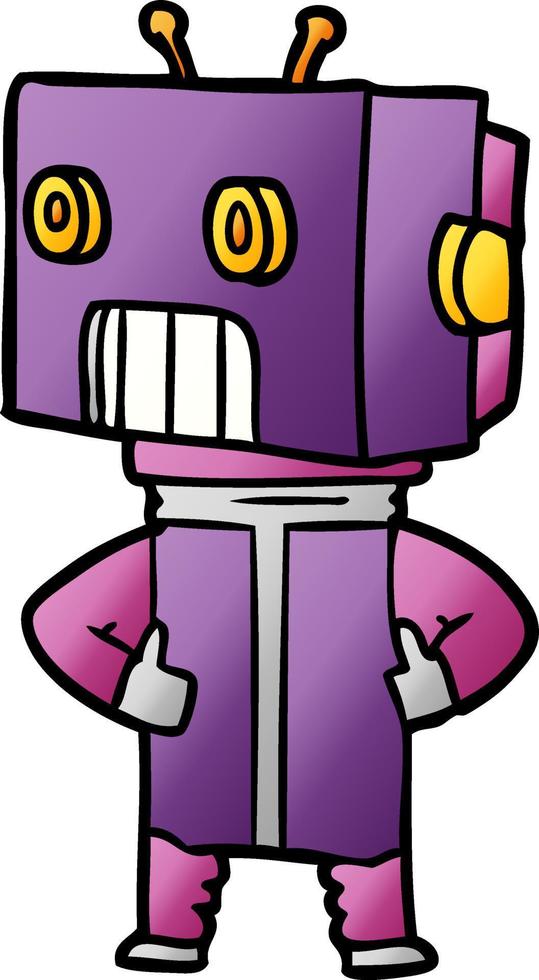 Vector cartoon robot