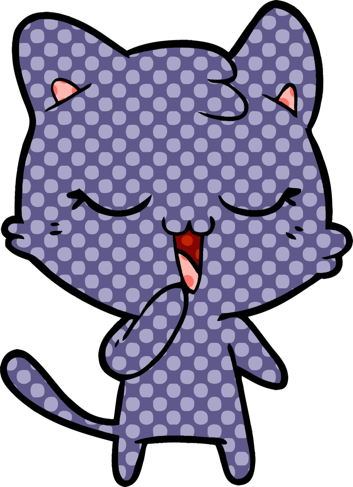 Happy Cartoon Cat 12455243 Vector Art At Vecteezy Happy Cartoon Cat 12455243 Vector Art At Vecteezy