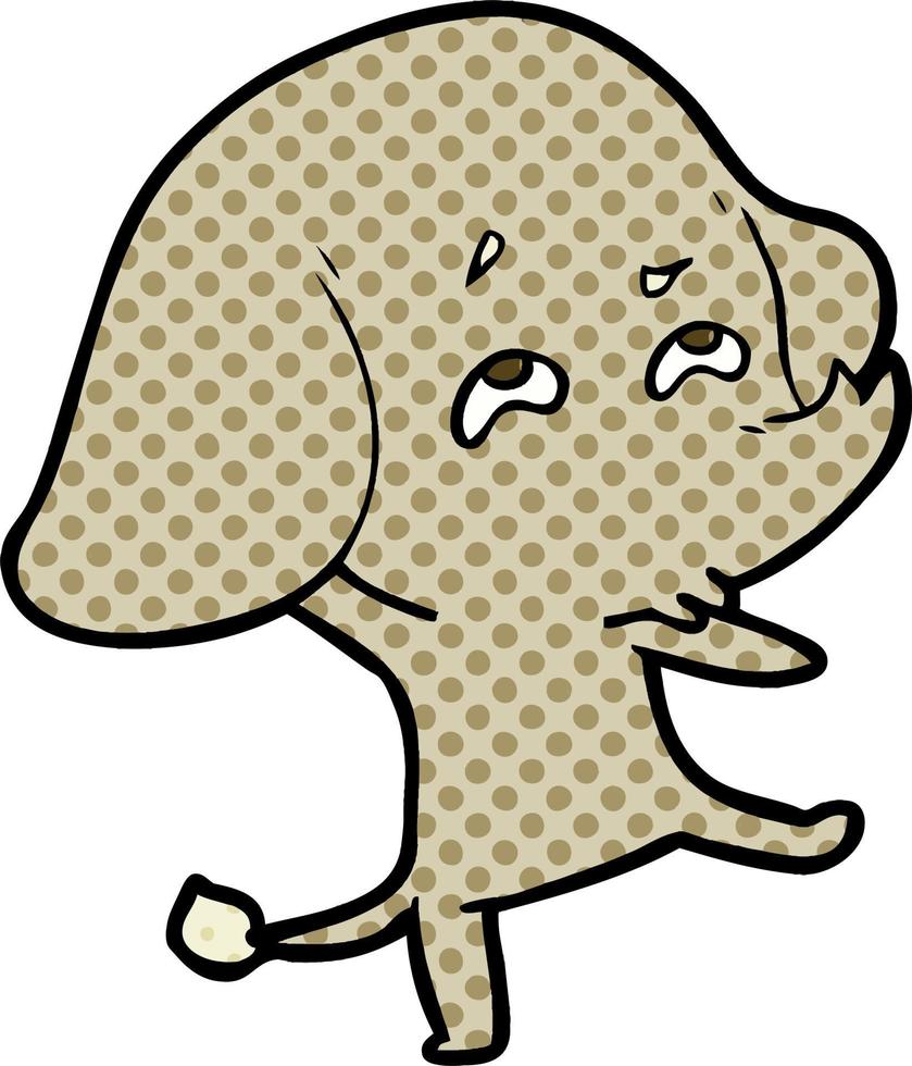 cartoon elephant remembering vector