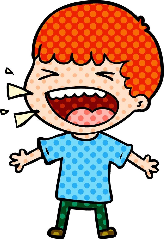 cartoon laughing man vector