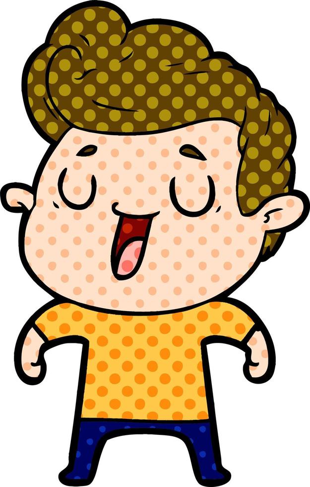 hombre feliz de dibujos animados vector