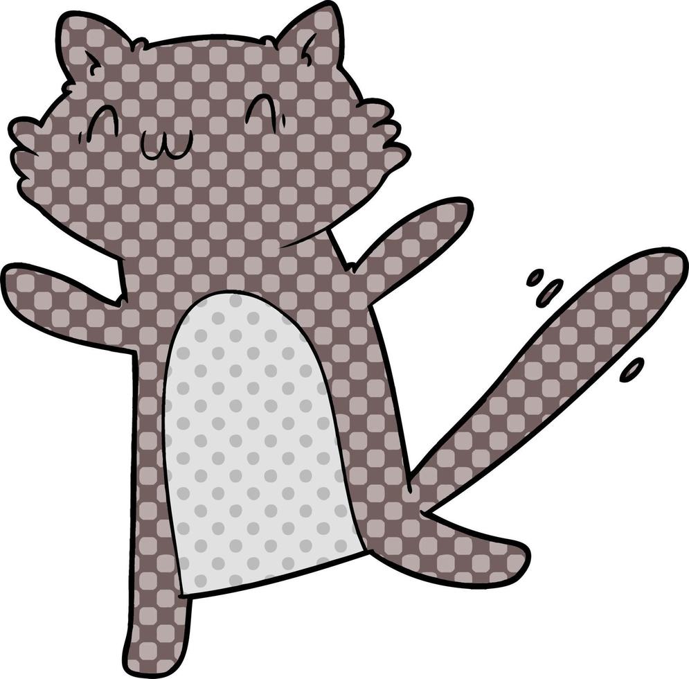 gato bailando de dibujos animados vector