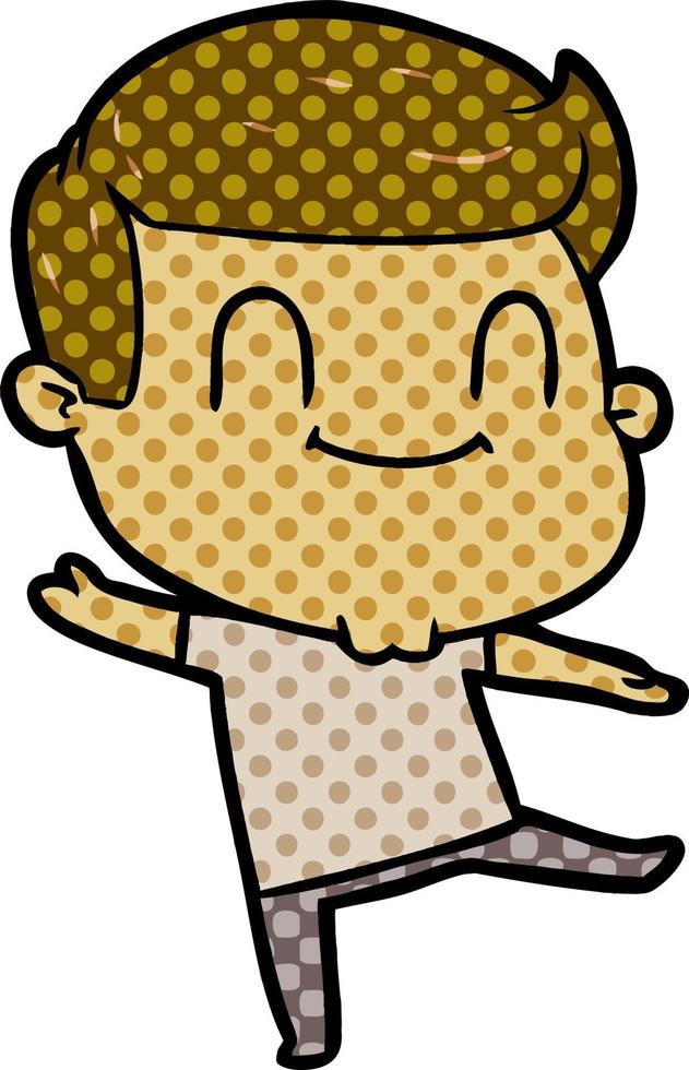 cartoon happy man vector