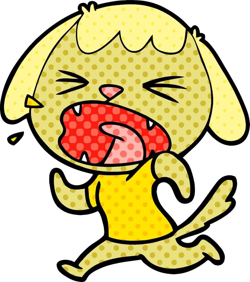 cute cartoon dog barking vector
