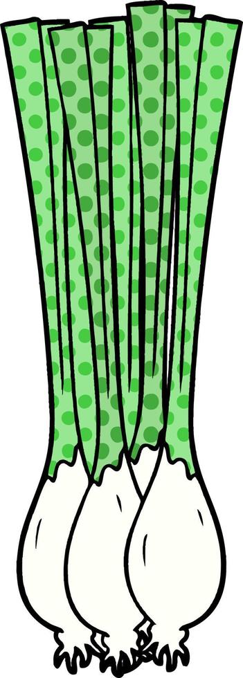 cartoon spring onions vector