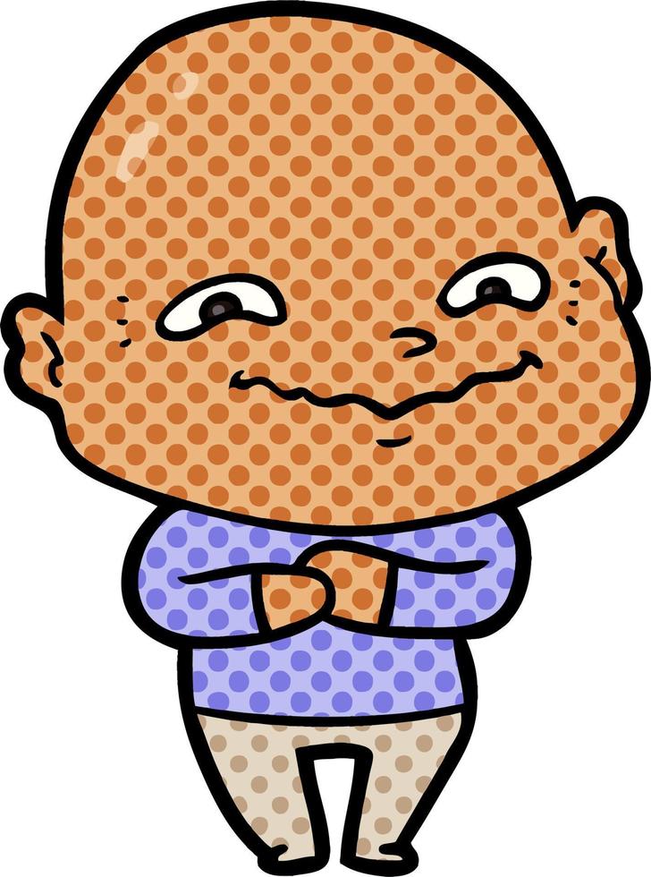 cartoon creepy guy vector