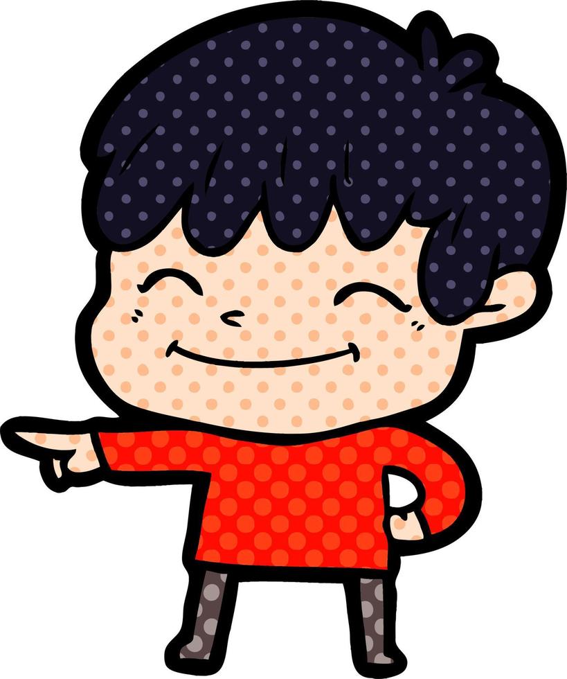 niño feliz de dibujos animados vector