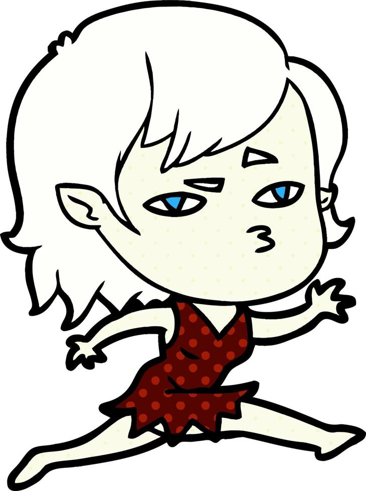 cartoon vampire girl vector