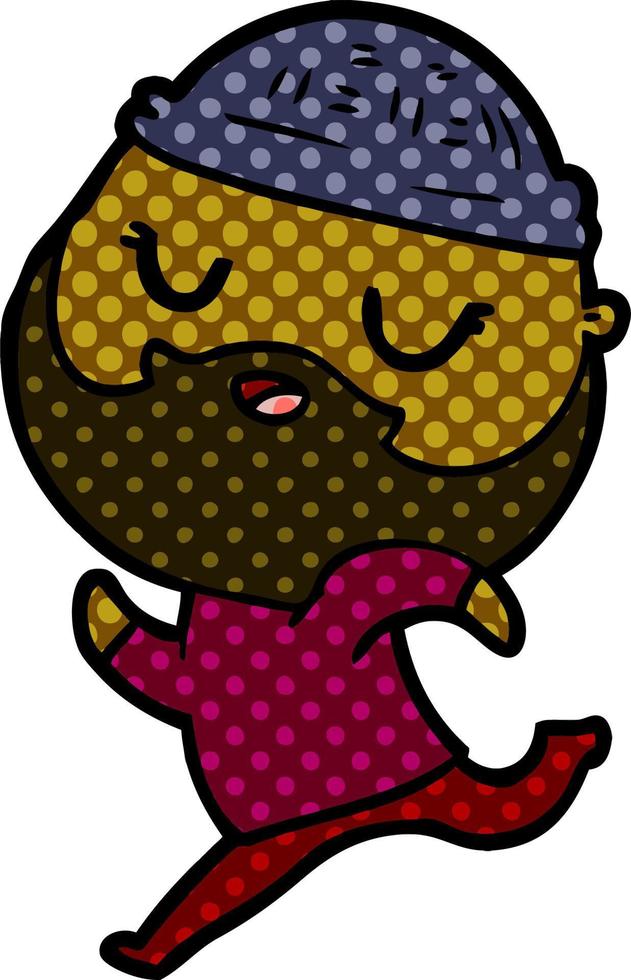 cartoon man with beard vector