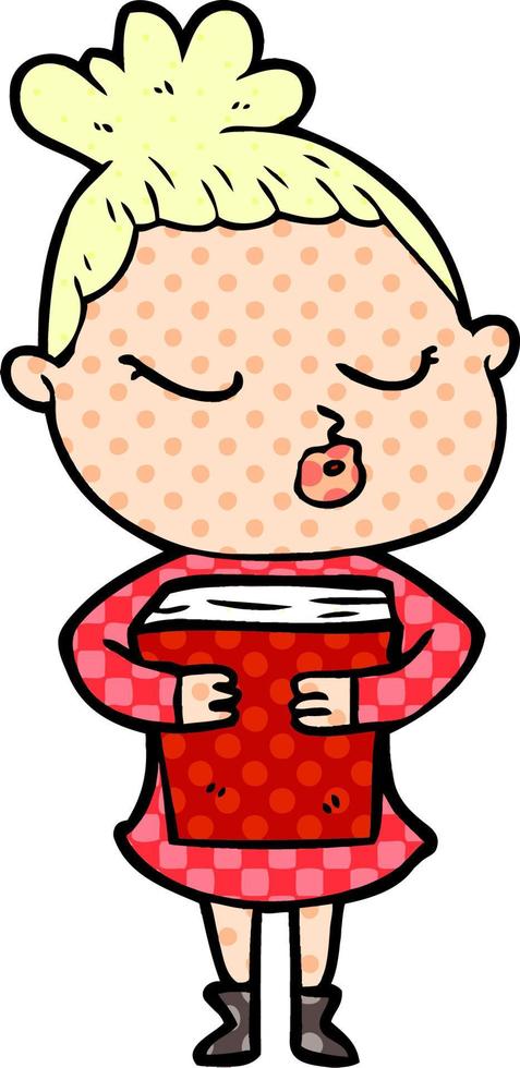 cartoon calm woman vector