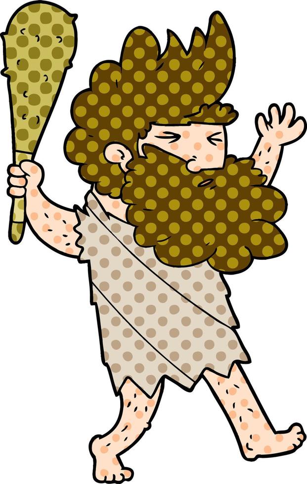 cartoon cave man vector