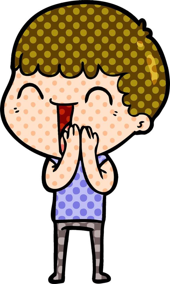 cartoon happy man vector