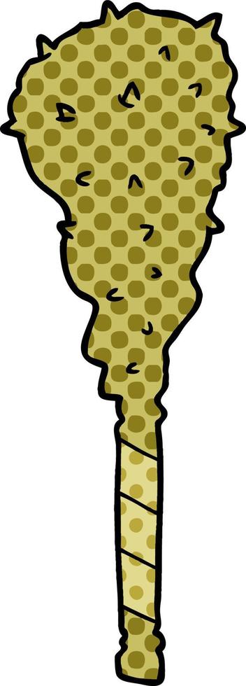 cartoon primitive club vector