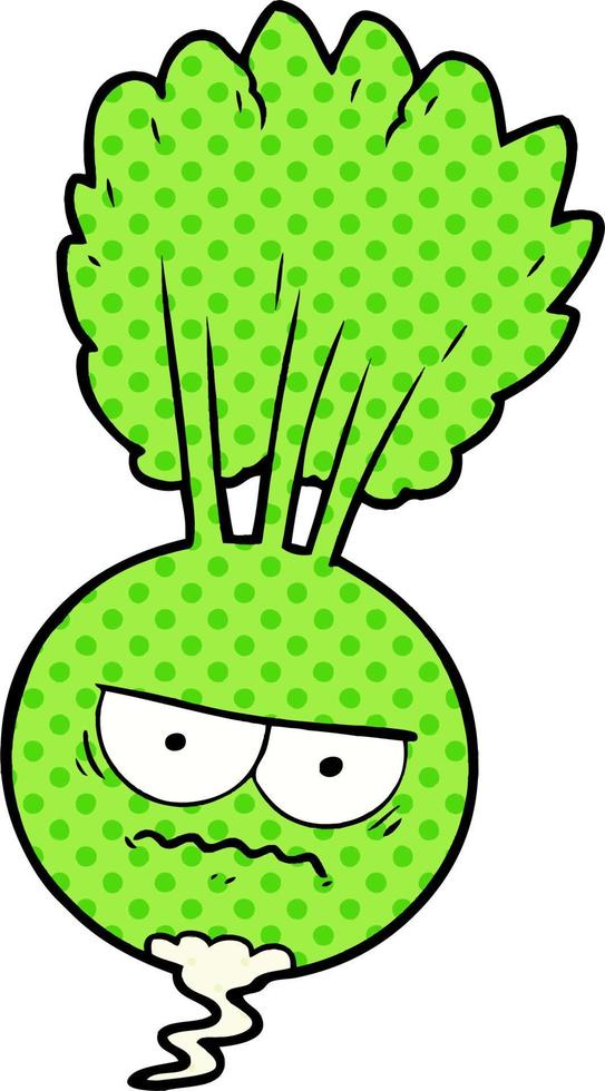 cartoon root vegetable vector