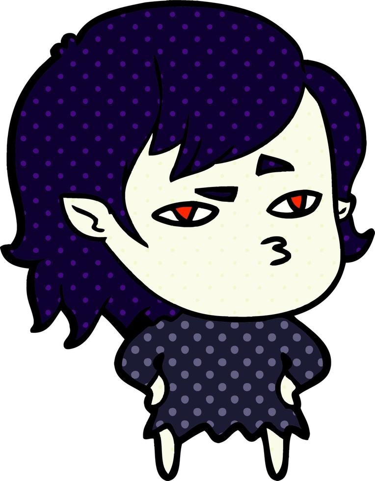 cartoon vampire girl vector