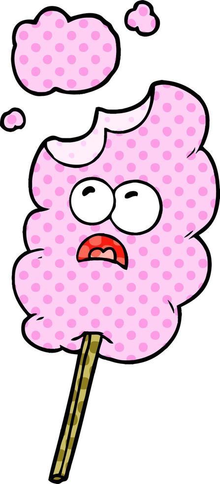 cotton candy cartoon vector