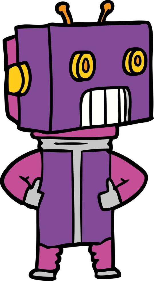 Vector cartoon robot