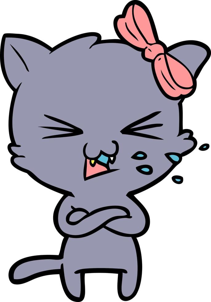 Vector cartoon cat