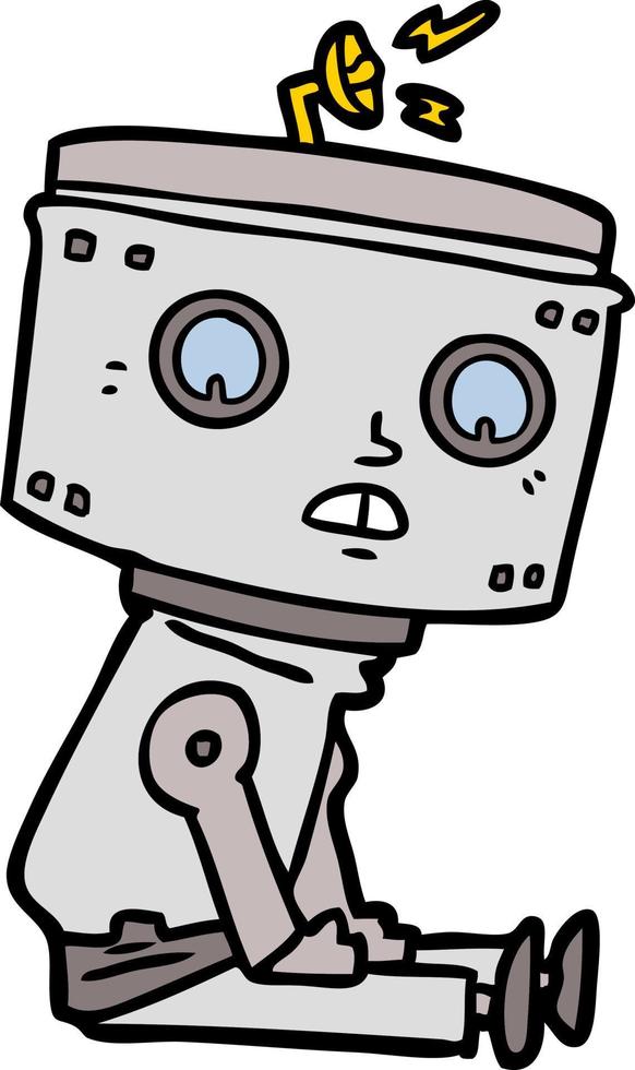 Vector cartoon robot