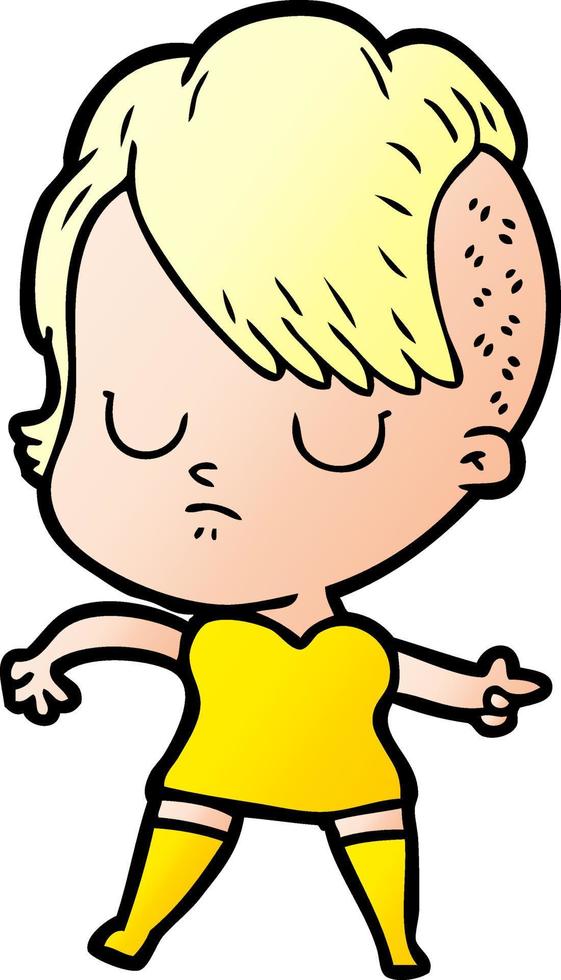 Vector cartoon woman