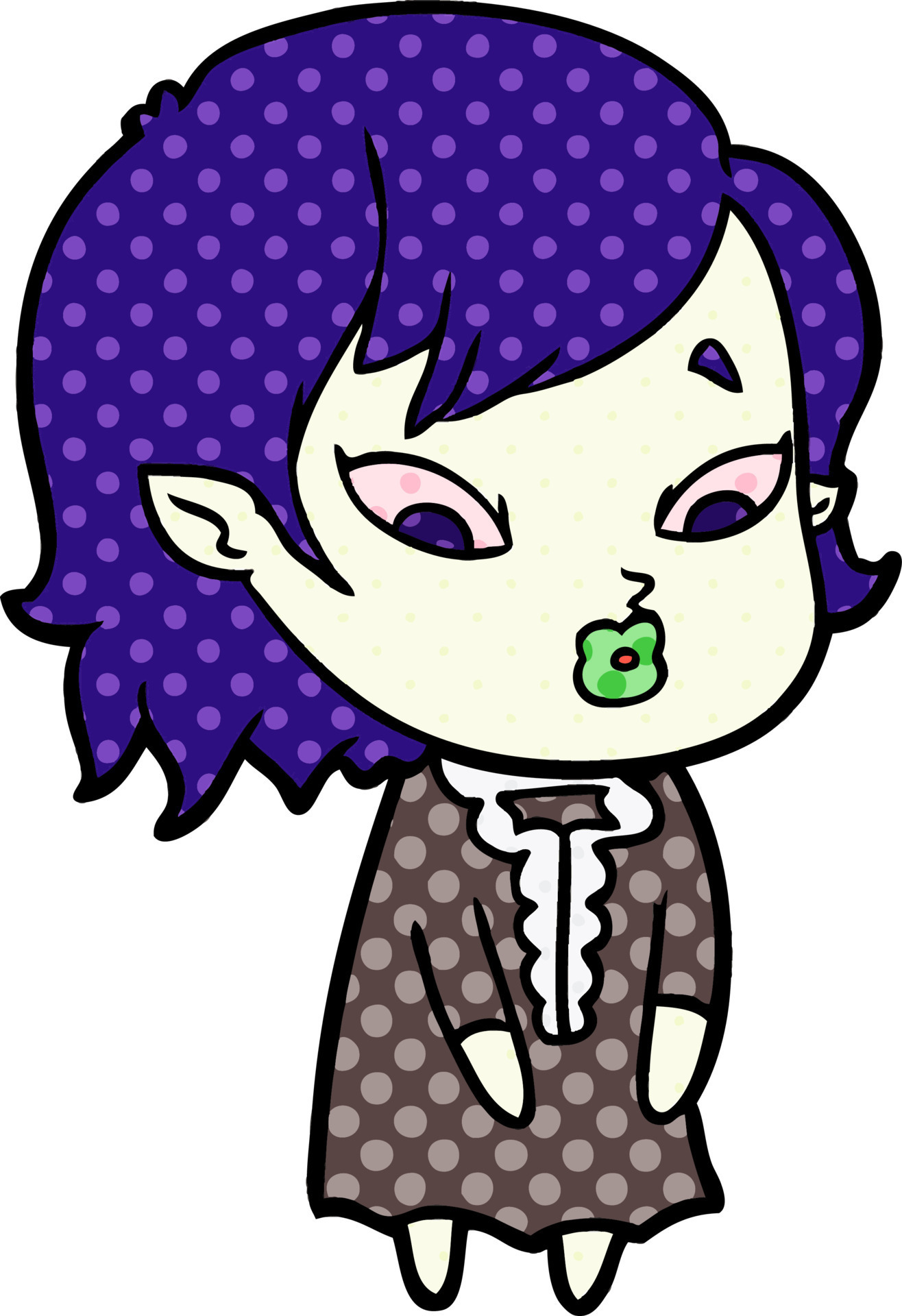 cute cartoon vampire girl