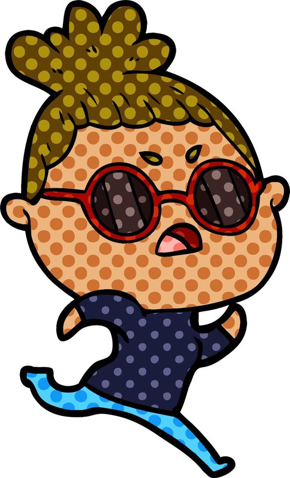 cartoon annoyed woman vector