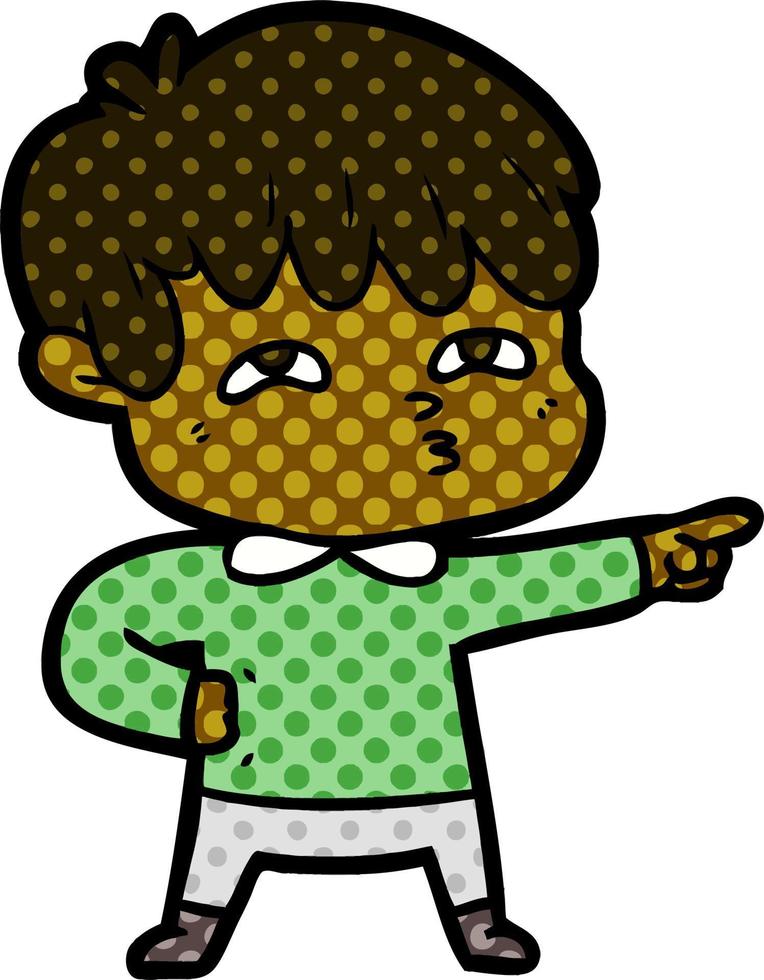 cartoon man confused vector