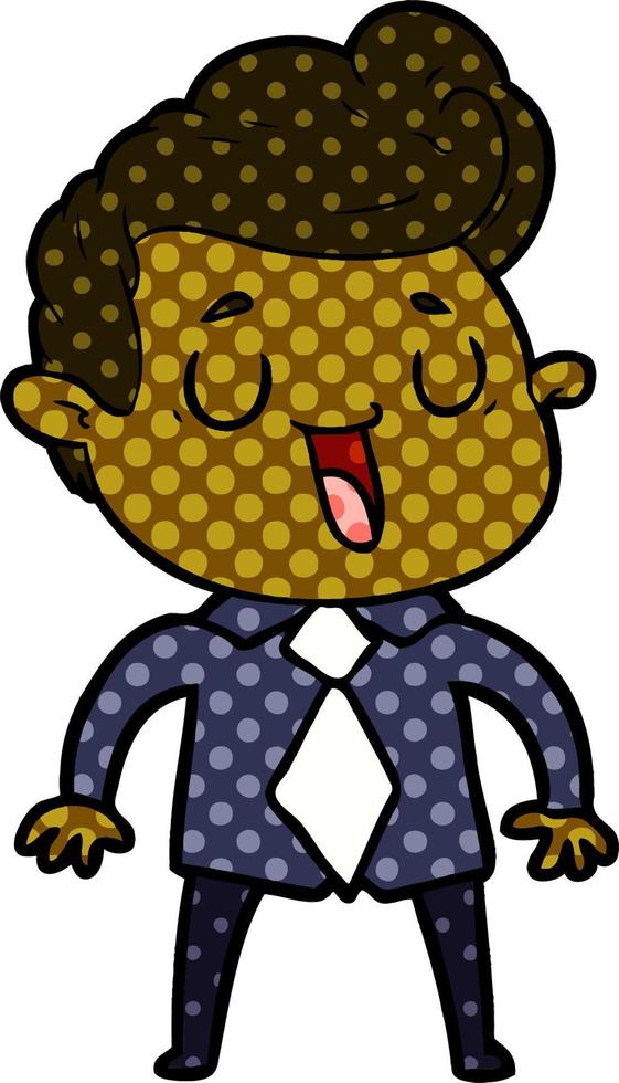 happy cartoon man vector