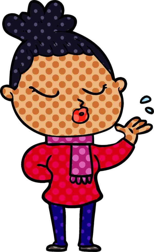 cartoon calm woman vector