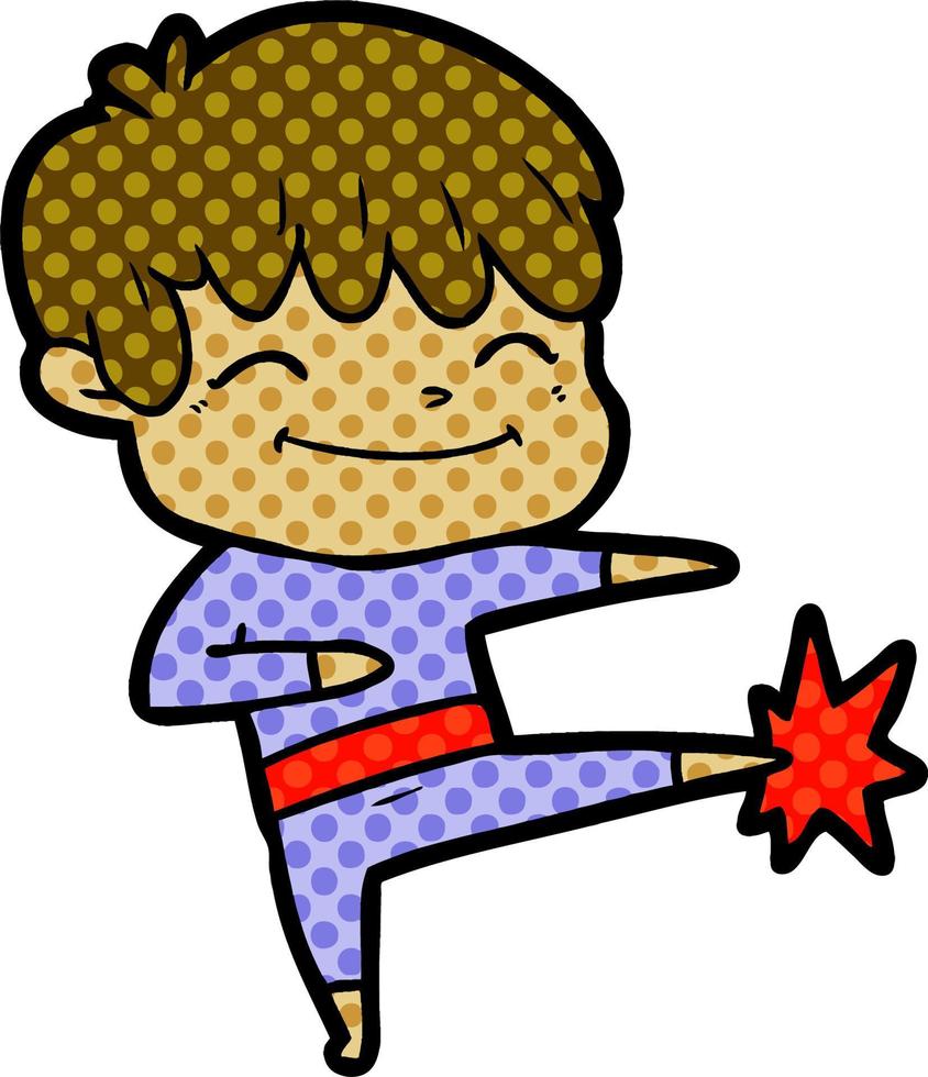 cartoon happy boy vector