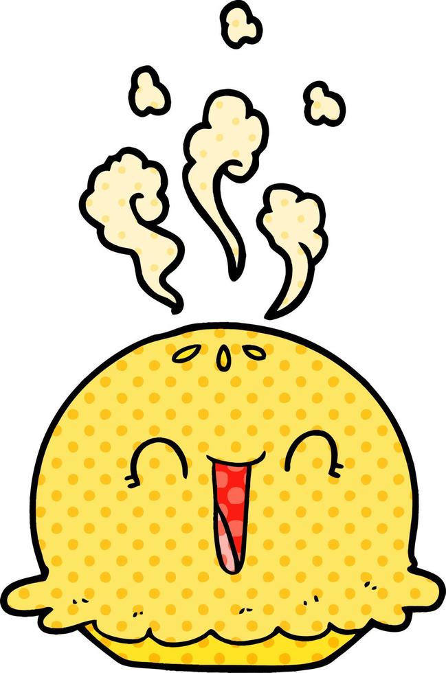 cartoon happy pie vector